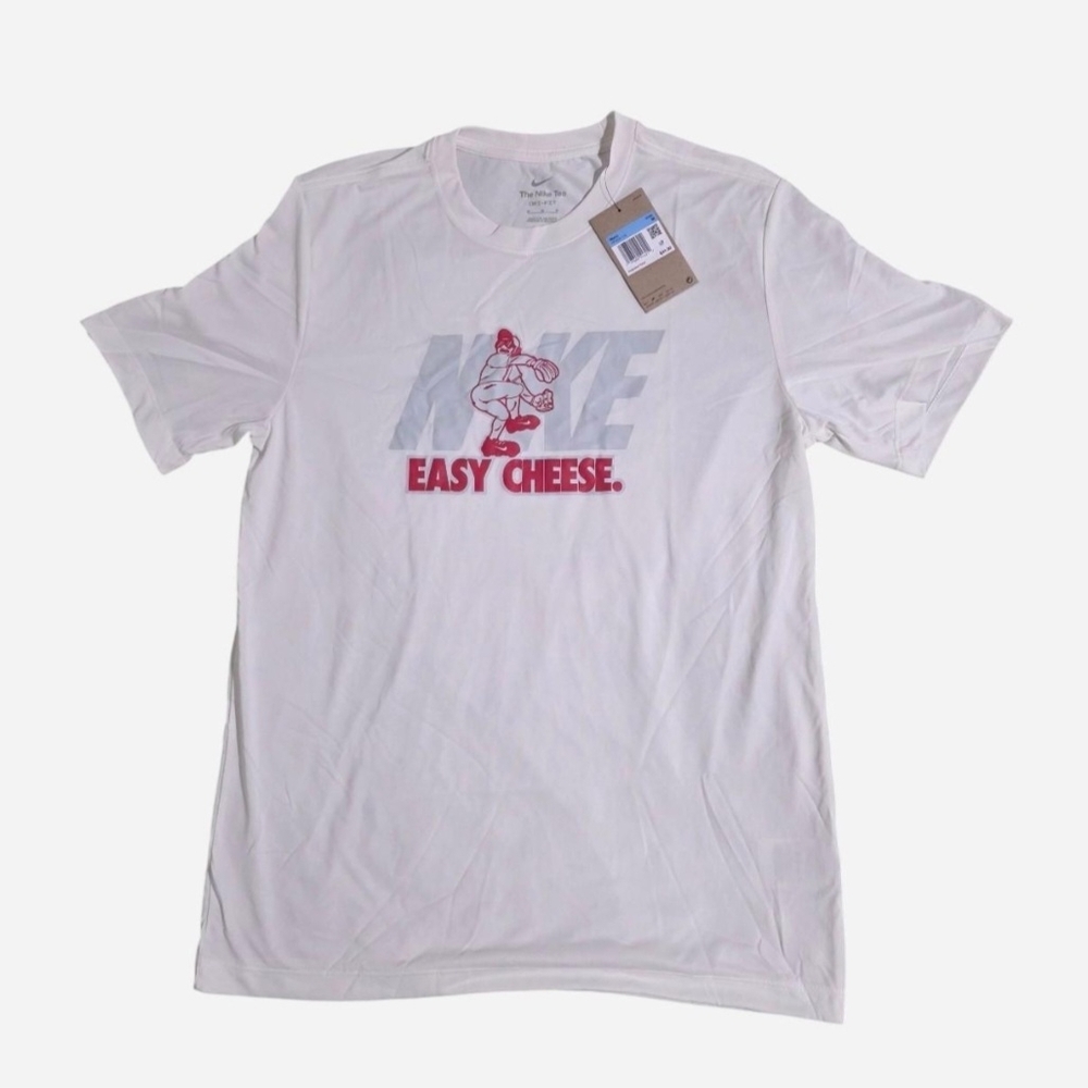 Nike White 'Easy Cheese' Graphic Tee - Picture 3 of 8